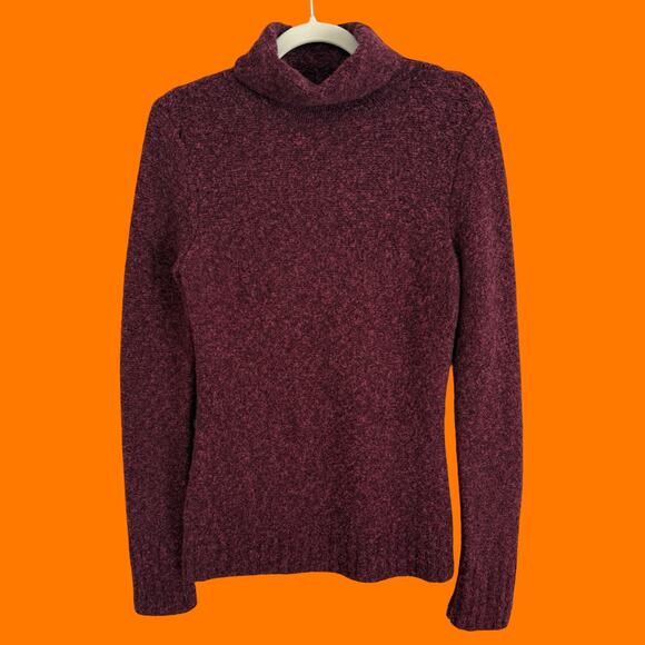 00's vintage chunky knit y2k turtleneck sweater MEDIUM moda international - Picture 4 of 9